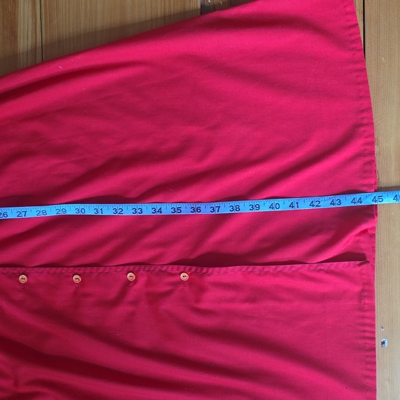 Vintage Minna Lee N.R.1 Long Sleeve Belted Red Shirt Dress With Pockets Size L - Picture 7 of 10